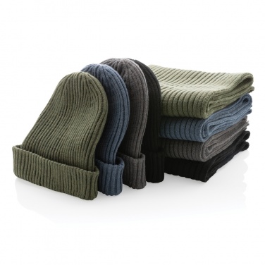 Logo trade promotional merchandise picture of: Impact AWARE™ Polylana® knitted scarf 180 x 25cm